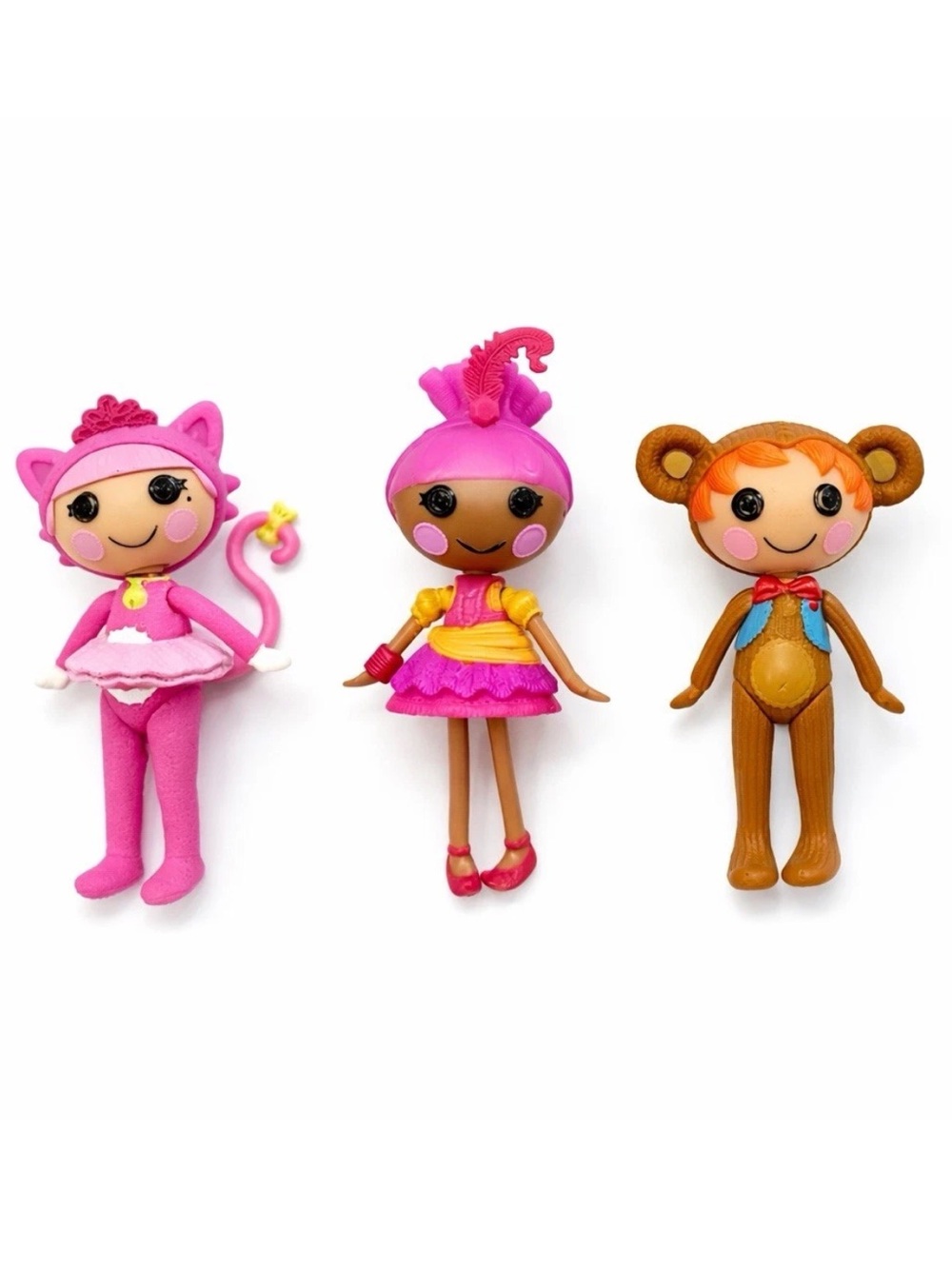 Lot 3 Lalaloopsy Silly Funhouse Mini Doll Jewel Sparkle Sahara Mirage Ace Fender